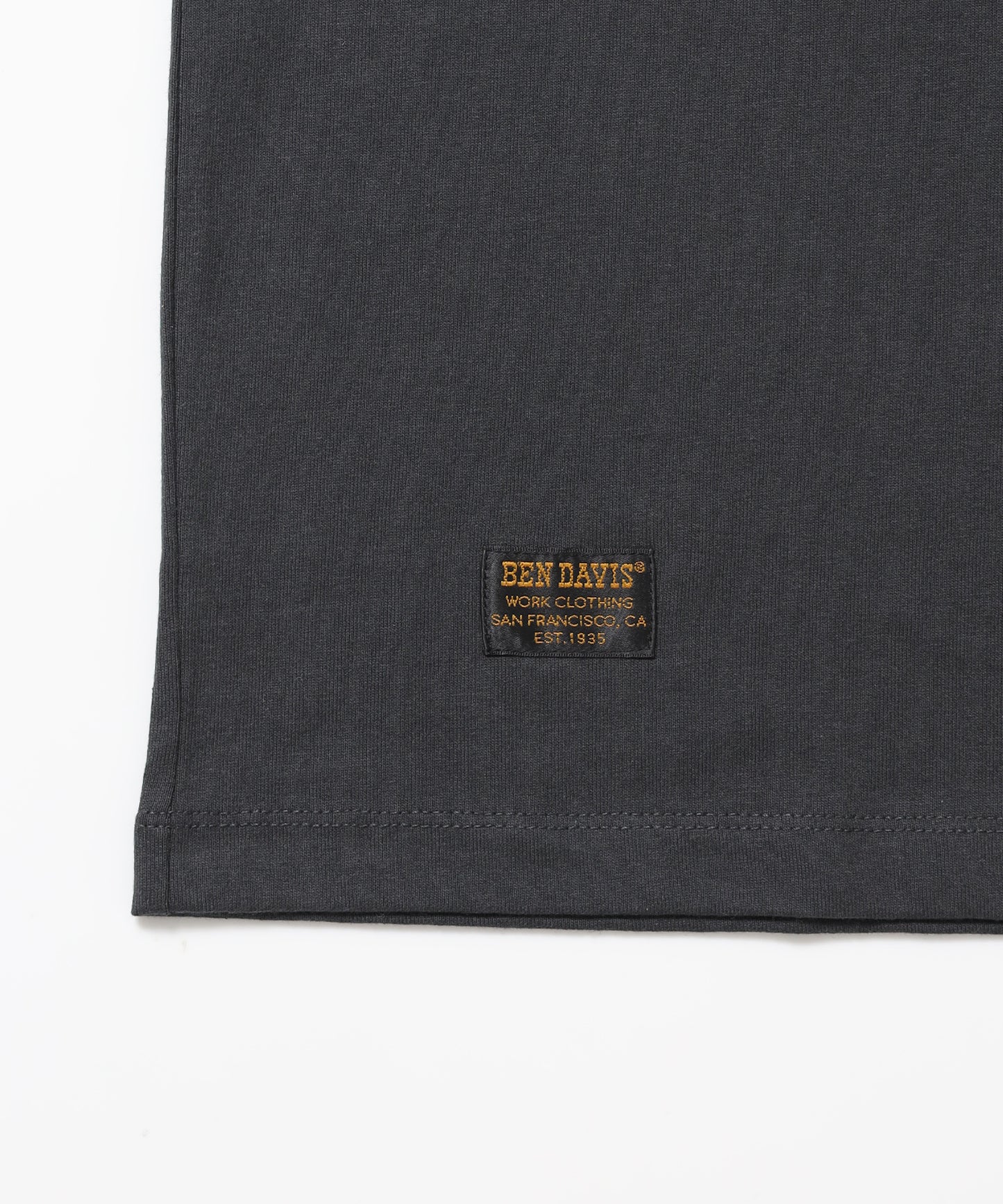 LOWRIDE EMB TEE / 半袖 クルーネック 刺繍 ワンポイント ユニセックス 定番 オールシーズン チャコール