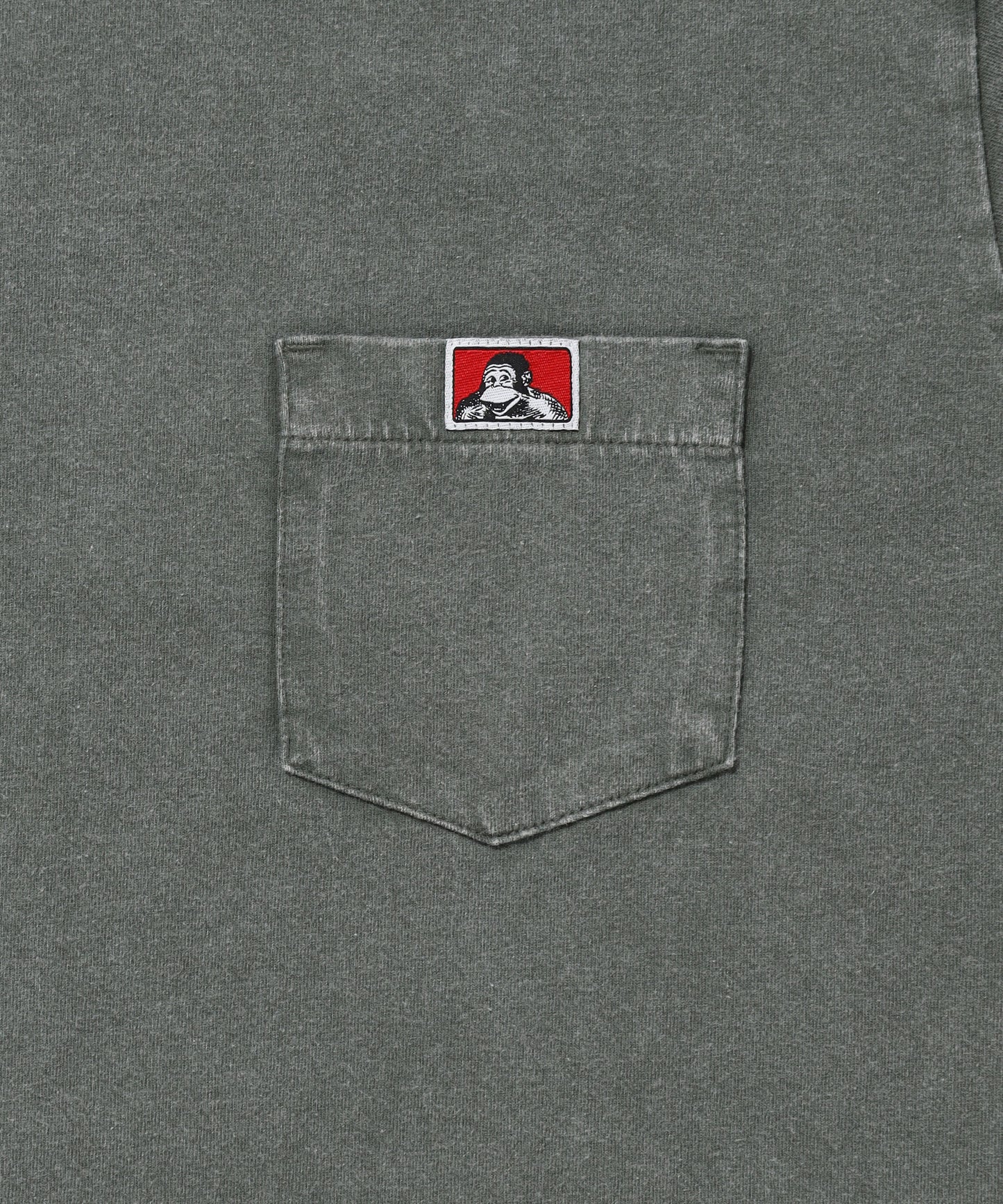 VNTG POCKET TEE / Tシャツ 半袖 クルーネック 加工 ワンポイント ユニセックス ポケット グリーン