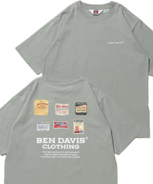 LABELS TEE / Tシャツ 半袖 クルーネック 刺繍 ワンポイント プリント ユニセックス オーバーサイズ グリーン