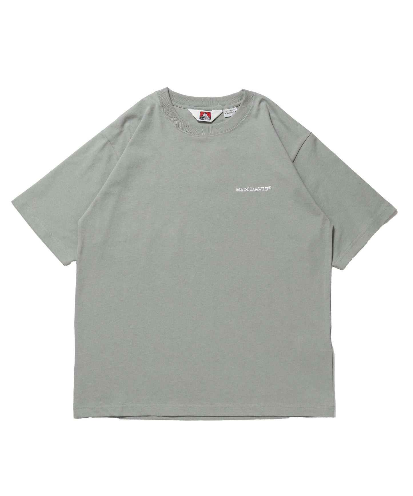 LABELS TEE / Tシャツ 半袖 クルーネック 刺繍 ワンポイント プリント ユニセックス オーバーサイズ グリーン
