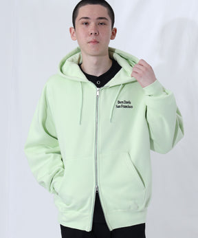 BD SWEAT ZIP HOODIE / スウェットパーカー Wジップ フーディ ワンポイント刺繍 裏起毛 ユニセックス