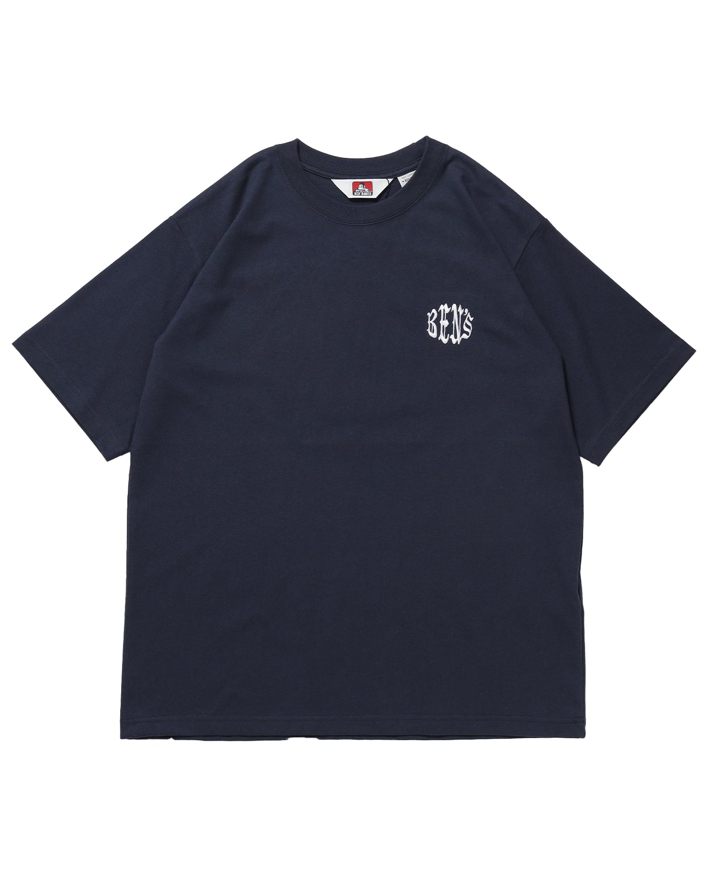 OLD CIRCLE TEE / Tシャツ 半袖 クルーネック 刺繍 ワンポイント ユニセックス オーバーサイズ ネイビー