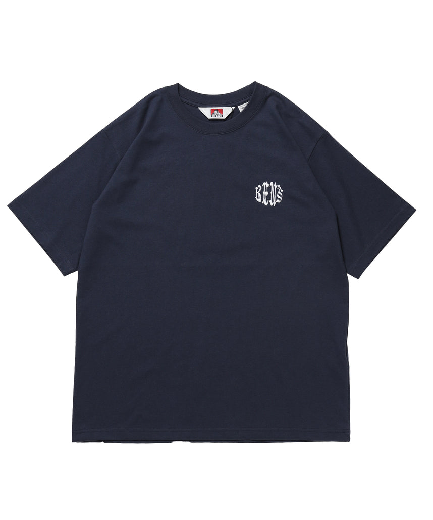OLD CIRCLE TEE / Tシャツ 半袖 クルーネック 刺繍 ワンポイント ユニセックス オーバーサイズ ネイビー