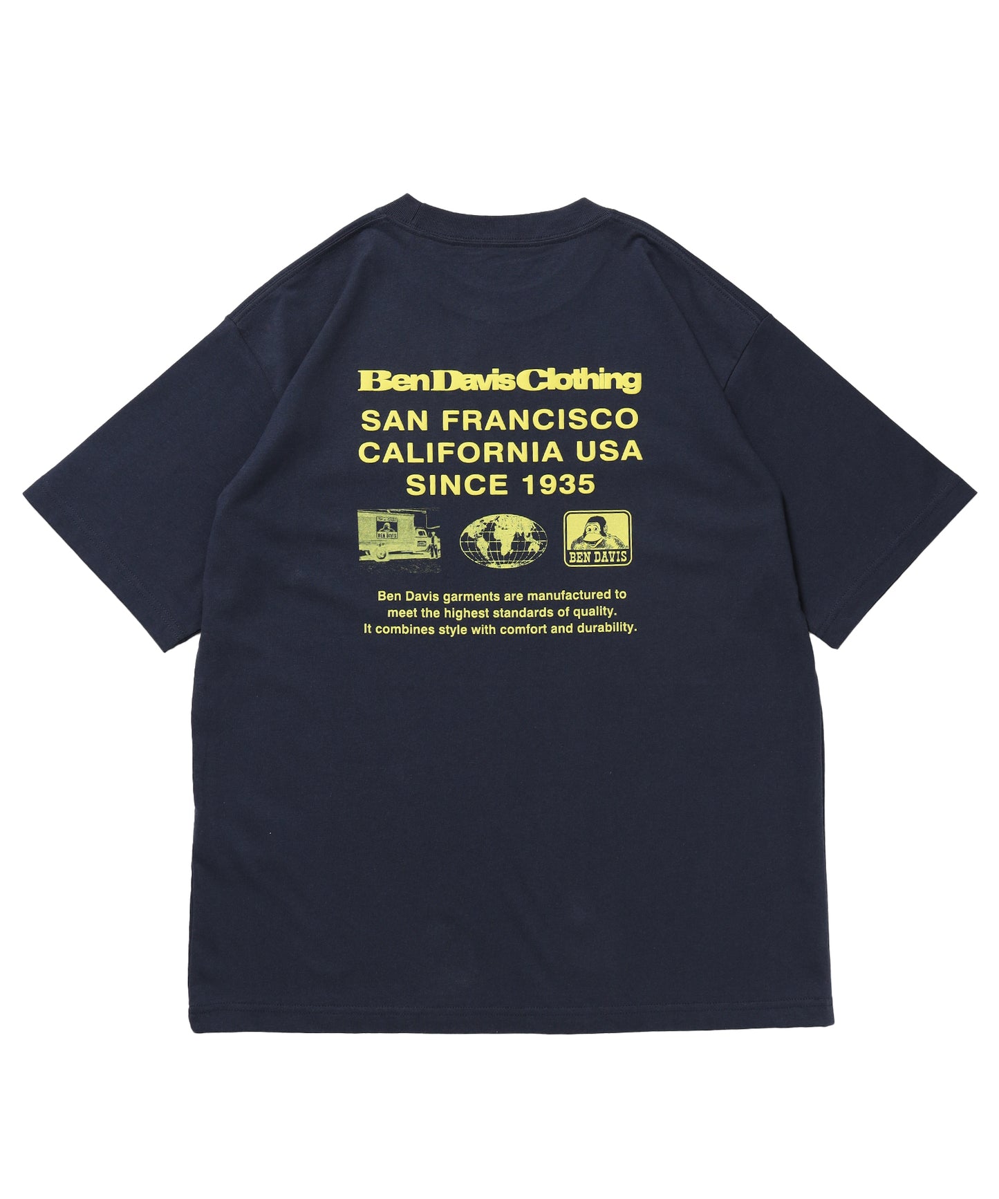 COLOR LOGO TEE / Tシャツ 半袖 クルーネック プリント ワンポイント ユニセックス オーバーサイズ ネイビー