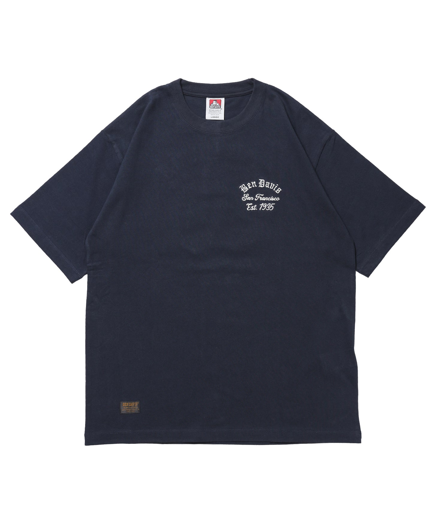 LOWRIDE EMB TEE / 半袖 クルーネック 刺繍 ワンポイント ユニセックス 定番 オールシーズン ネイビー
