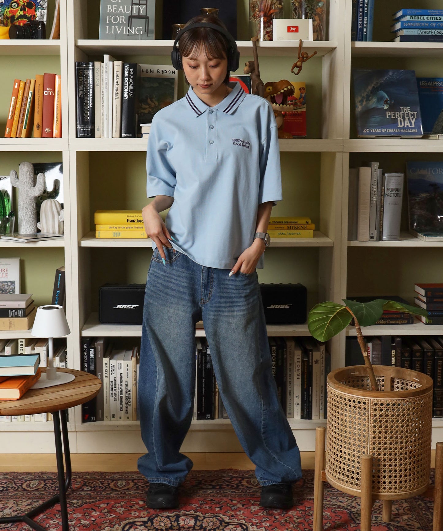 モデル：H163 Size:M ライトブルー