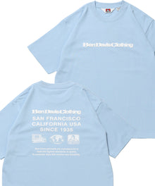 COLOR LOGO TEE / Tシャツ 半袖 クルーネック プリント ワンポイント ユニセックス オーバーサイズ サックスブルー