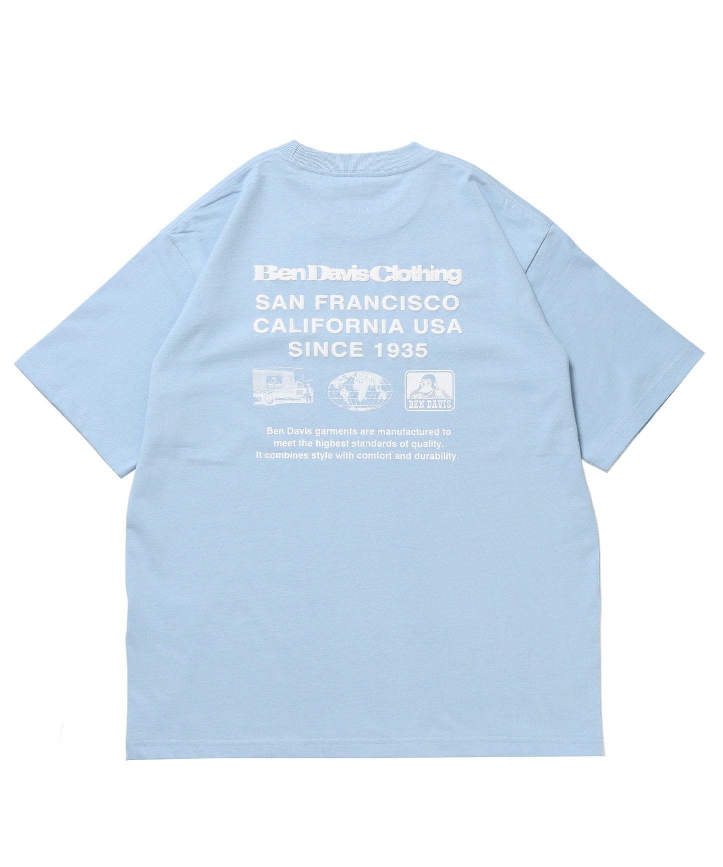 COLOR LOGO TEE / Tシャツ 半袖 クルーネック プリント ワンポイント ユニセックス オーバーサイズ サックスブルー