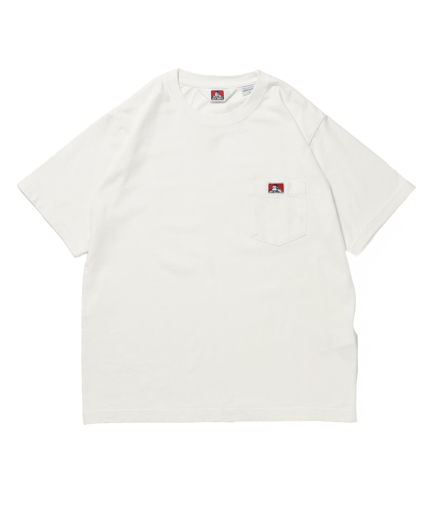 VNTG POCKET TEE / Tシャツ 半袖 クルーネック 加工 ワンポイント ユニセックス ポケット オフホワイト