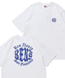 OLD CIRCLE TEE / Tシャツ 半袖 クルーネック 刺繍 ワンポイント ユニセックス オーバーサイズ ホワイト