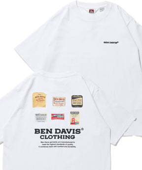 LABELS TEE / Tシャツ 半袖 クルーネック 刺繍 ワンポイント プリント ユニセックス オーバーサイズ ホワイト
