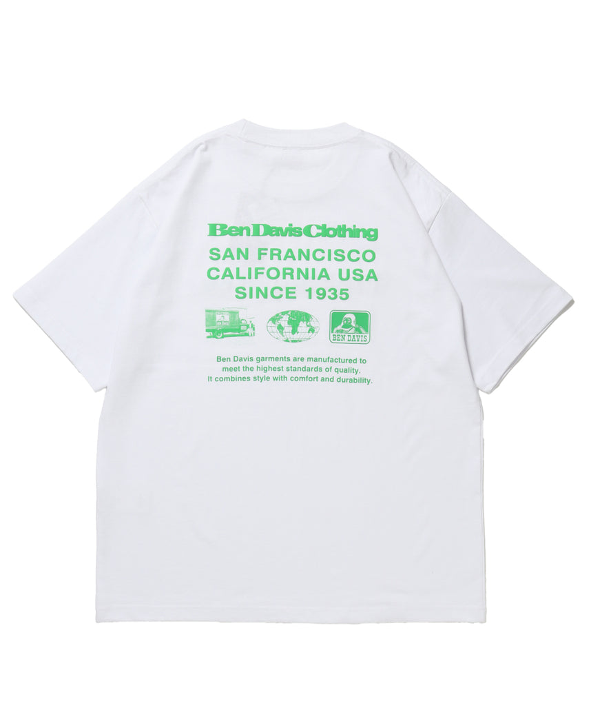 COLOR LOGO TEE / Tシャツ 半袖 クルーネック プリント ワンポイント ユニセックス オーバーサイズ ホワイト