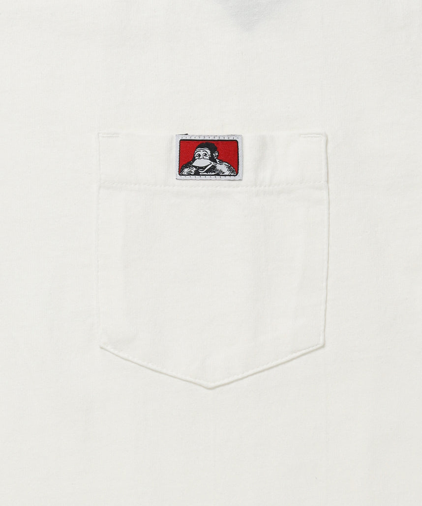 VNTG POCKET TEE / Tシャツ 半袖 クルーネック 加工 ワンポイント ユニセックス ポケット オフホワイト