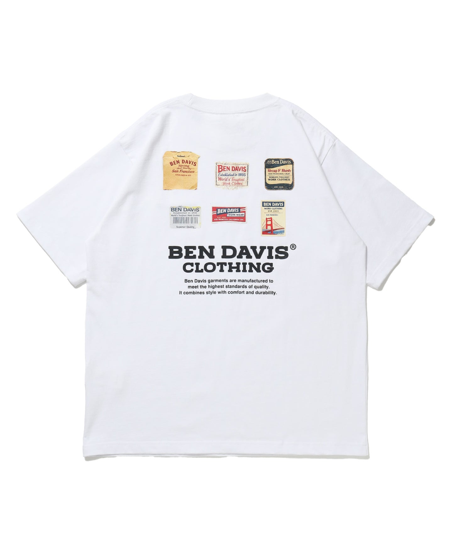 LABELS TEE / Tシャツ 半袖 クルーネック 刺繍 ワンポイント プリント ユニセックス オーバーサイズ ホワイト
