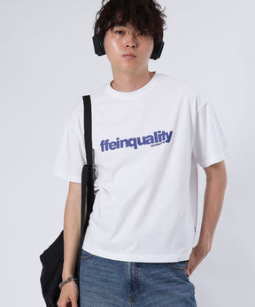 センターデカロゴプリントショート丈Tシャツ/ クルーネック 半袖 刺繍 【短丈】 ホワイト