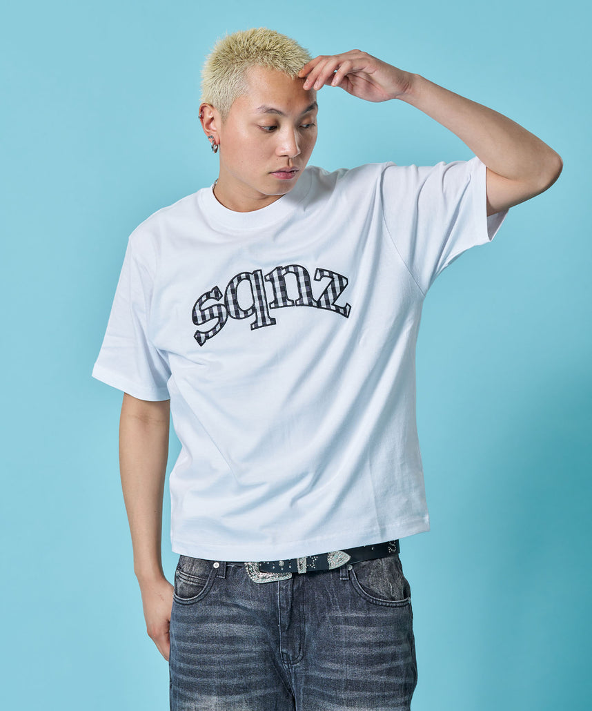 sqnz（エスキュンズ）】sqnz gingham applique tee / Tシャツ 半袖