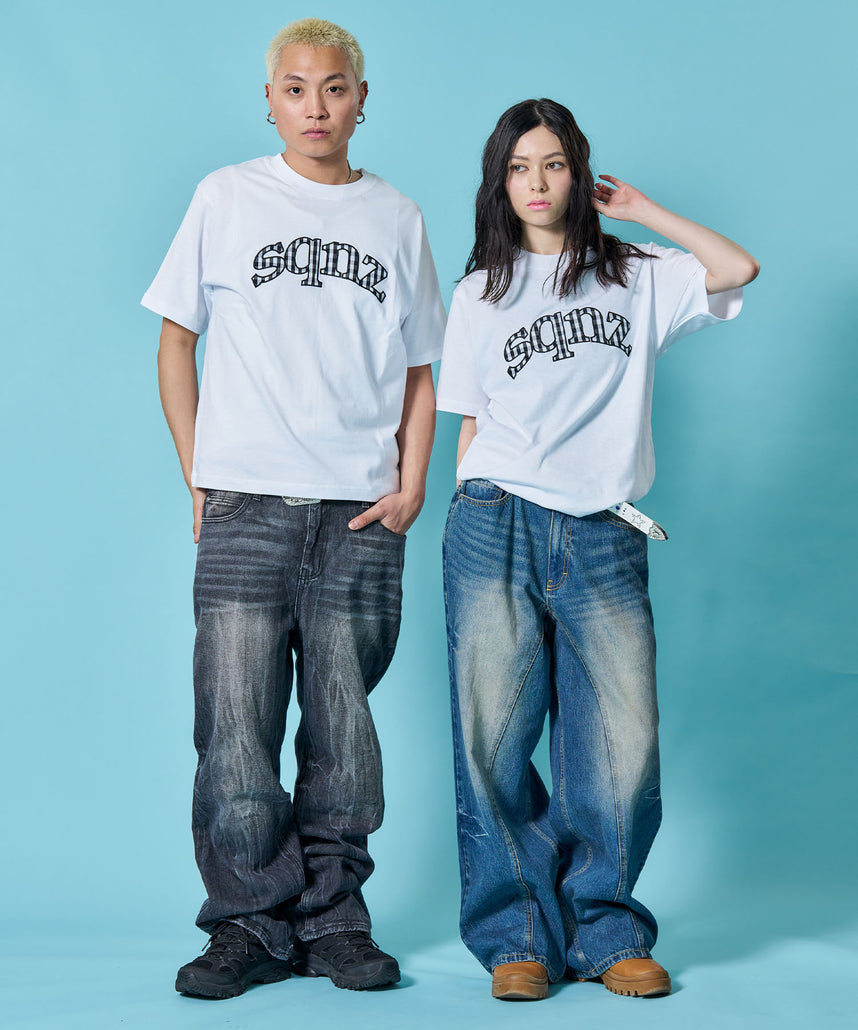 sqnz（エスキュンズ）】sqnz gingham applique tee / Tシャツ 半袖