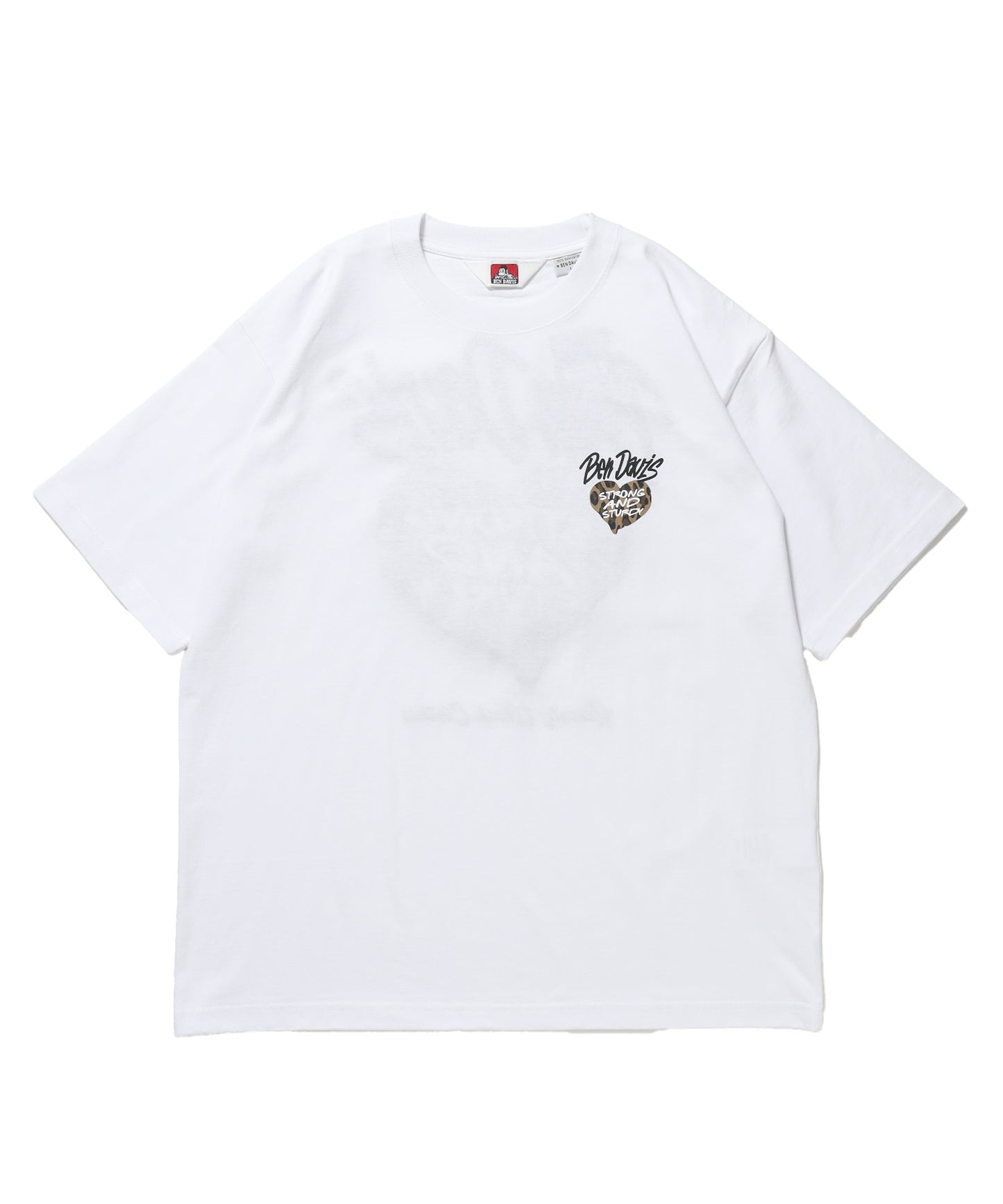 HEART CHENILLE 2 TEE / Tシャツ 半袖 クルーネック 刺繍 ワンポイント ユニセックス オーバーサイズ ホワイト
