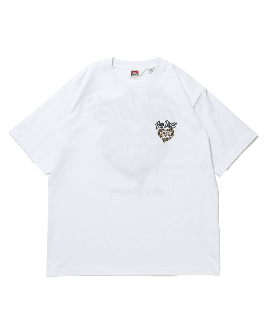 HEART CHENILLE 2 TEE / Tシャツ 半袖 クルーネック 刺繍 ワンポイント ユニセックス オーバーサイズ ホワイト