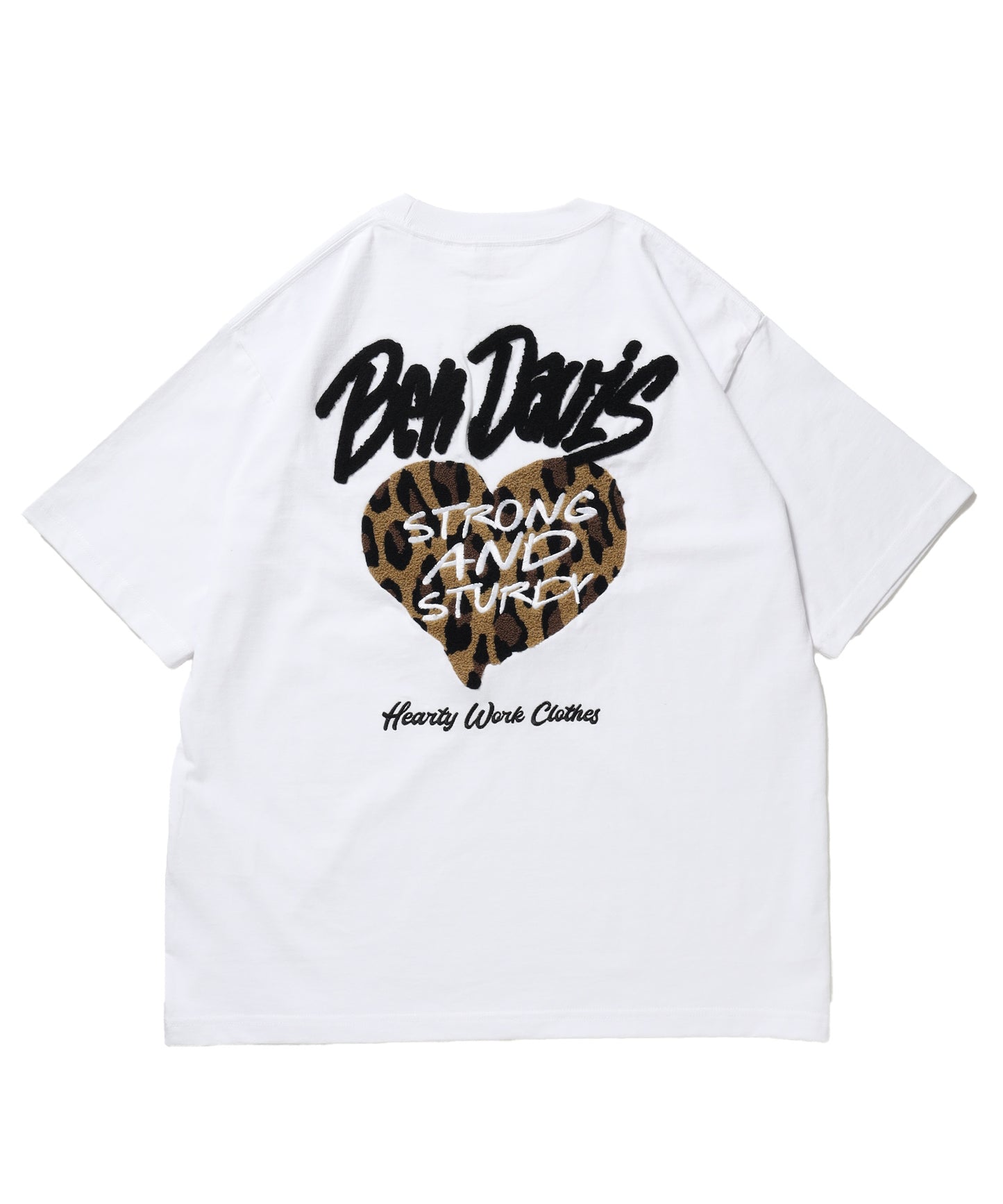 HEART CHENILLE 2 TEE / Tシャツ 半袖 クルーネック 刺繍 ワンポイント ユニセックス オーバーサイズ ホワイト