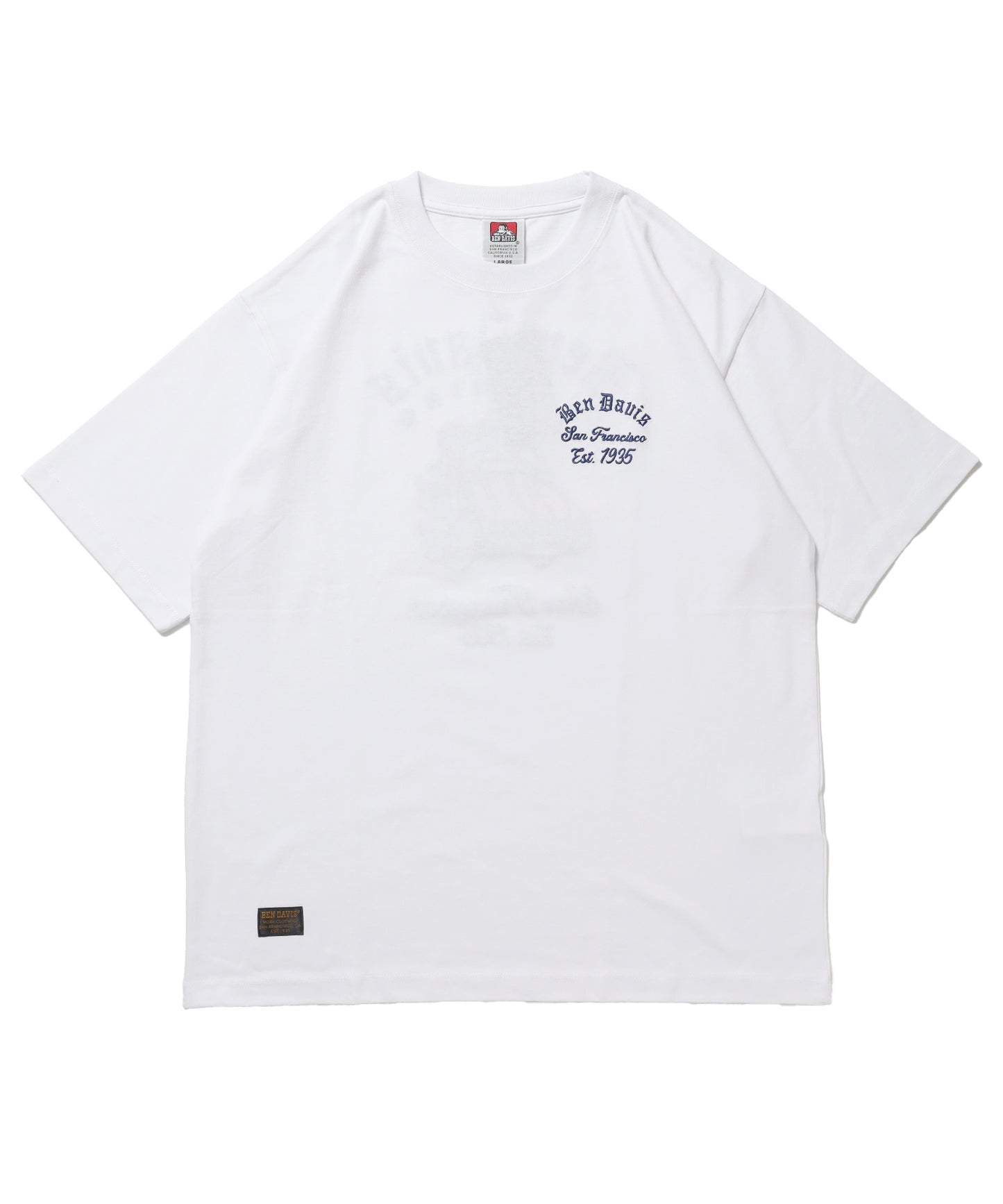 LOWRIDE EMB TEE / 半袖 クルーネック 刺繍 ワンポイント ユニセックス 定番 オールシーズン ホワイト