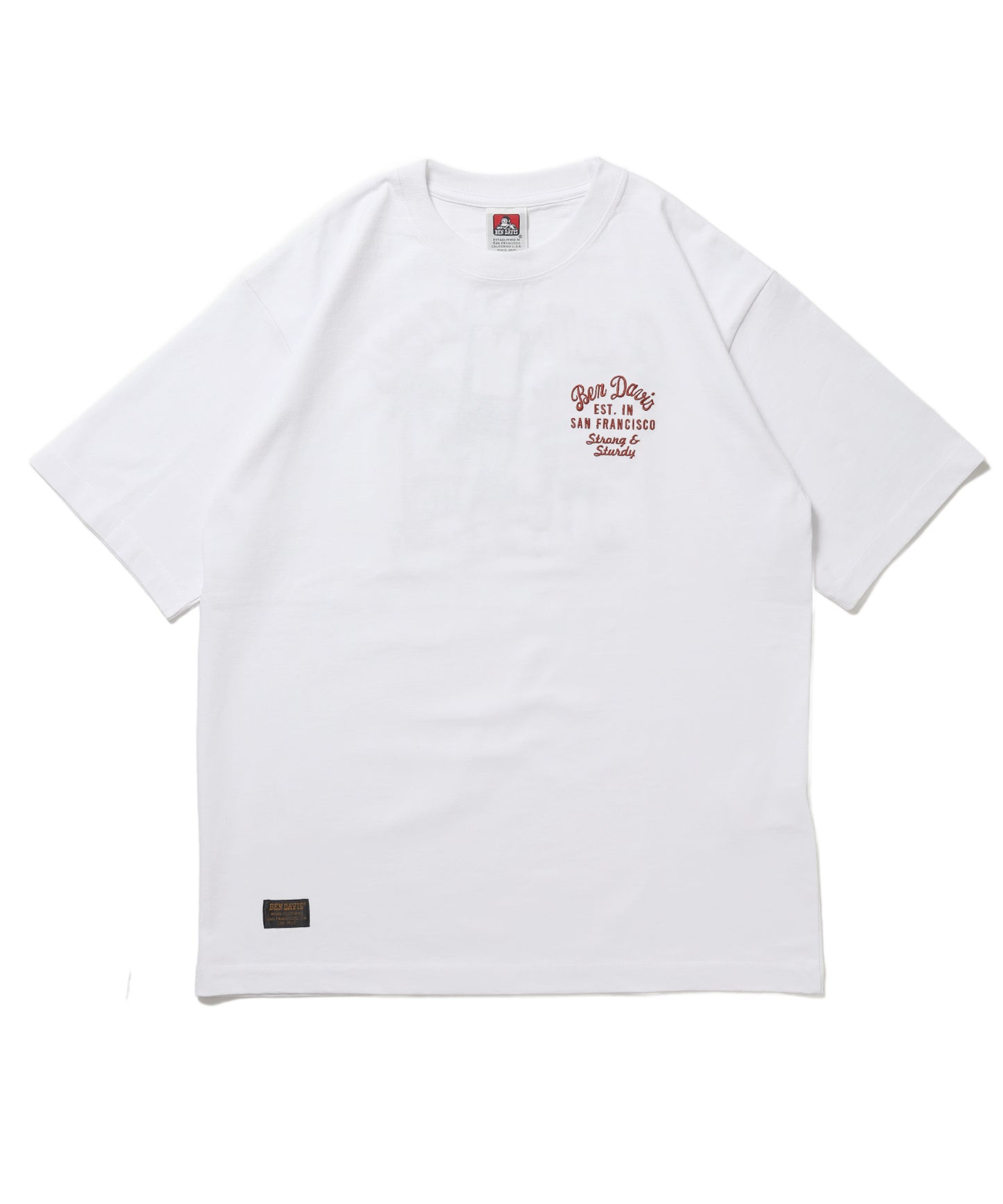 SOUVENIR EMB TEE / オーバーサイズ 半袖 クルーネック 刺繍 プリント ユニセックス ドロップショルダー ホワイト