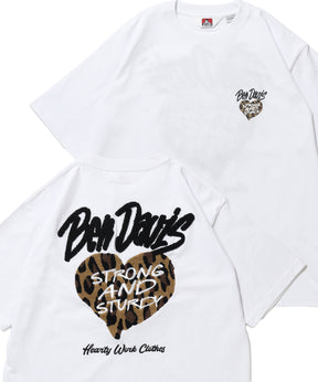 HEART CHENILLE 2 TEE / Tシャツ 半袖 クルーネック 刺繍 ワンポイント ユニセックス オーバーサイズ ホワイト