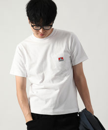 BEN'S POCKET TEE(REG) / ポケット 半袖 ワンポイント レギュラーサイズ ヘビーウエイト クルーネック ホワイト