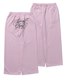 SQNZ GLITTER SWEAT PANTS / グリッター ラインストーン スウェットパンツ ドローコード 裏起毛 【セットアップ着用可】 ライトピンク