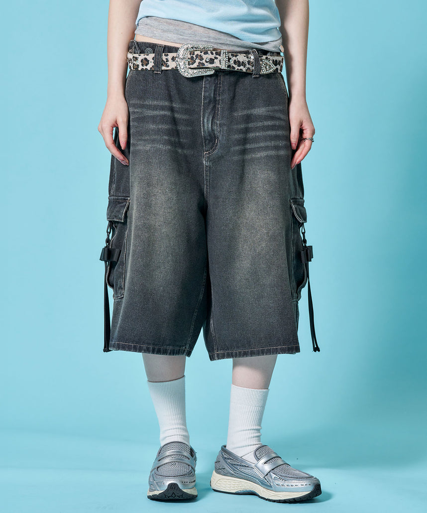 WEB限定 / レディースリボンデニムショートパンツ / sqnz ribbon denim