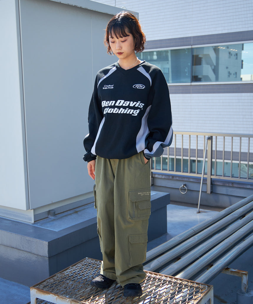 RUNNERS SWEATSHIRT / ドローコード シティガール シティボーイ ブロークコア ゲームシャツ 裏起毛 ブラック