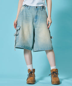 WEB限定 / レディースリボンデニムショートパンツ / sqnz ribbon denim
