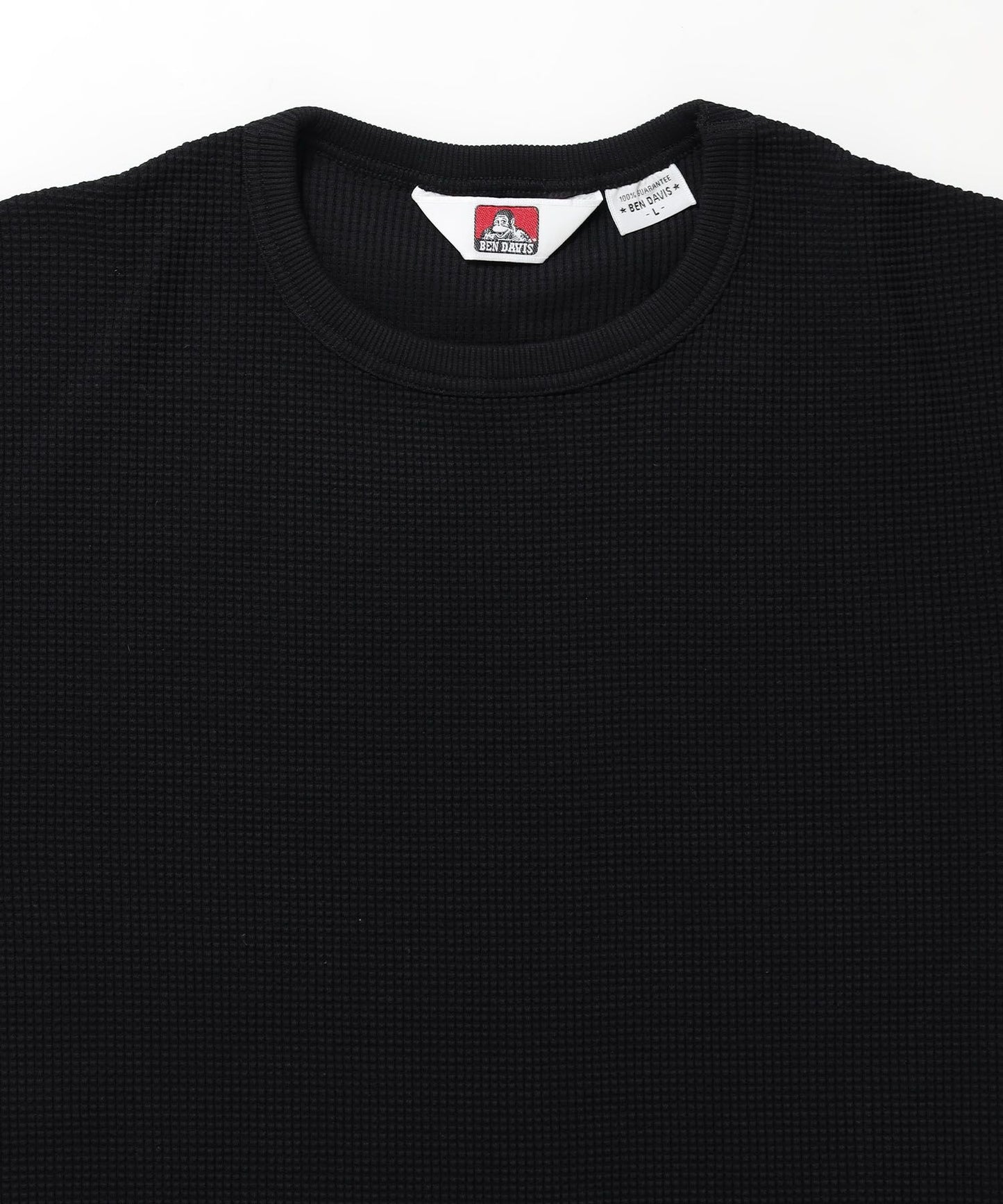 WAFFLE S/S CREW / クルーネック ワッフル オーバーサイズ 半袖 レイヤード ブラック