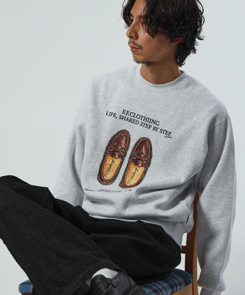 モデル：H178 Size:L　アッシュグレー　ローファー柄