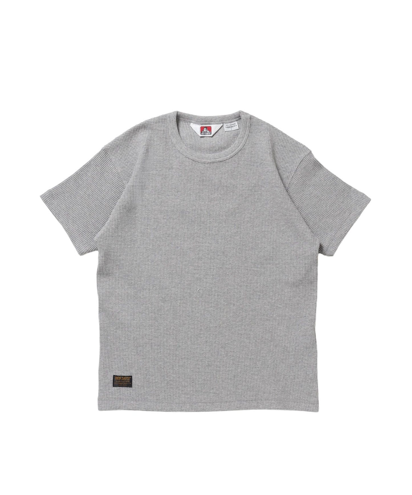 【BEN DAVIS（ベンデイビス）】WAFFLE S/S CREW / クルーネック ワッフル オーバーサイズ 半袖 レイヤード ライトグレー