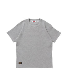 WAFFLE S/S CREW / クルーネック ワッフル オーバーサイズ 半袖 レイヤード ライトグレー