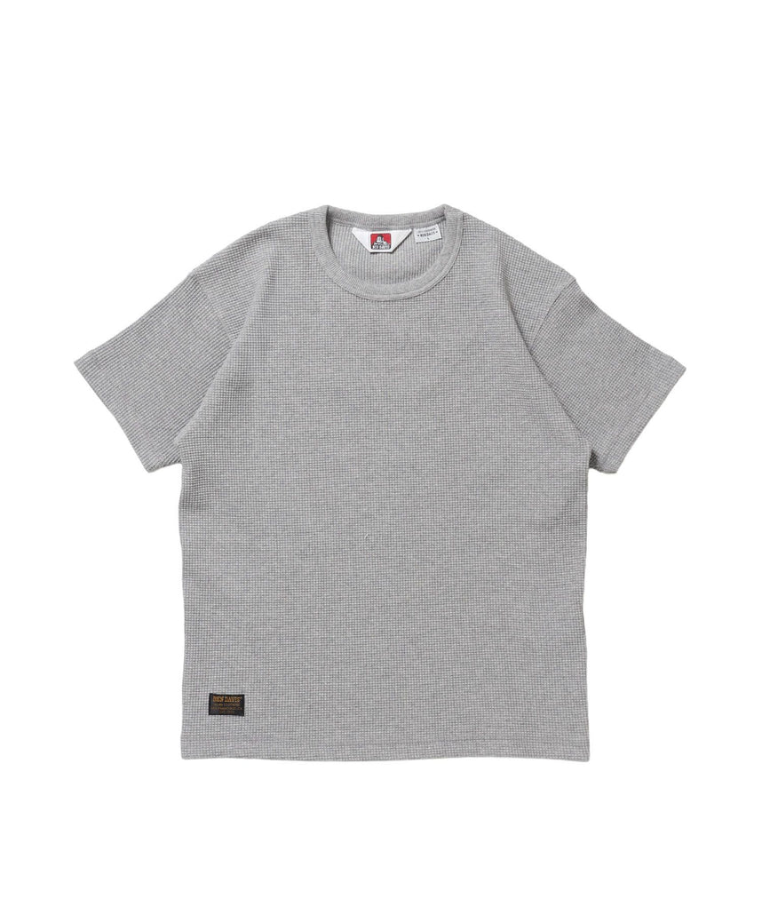 【BEN DAVIS（ベンデイビス）】WAFFLE S/S CREW / クルーネック ワッフル オーバーサイズ 半袖 レイヤード ライトグレー