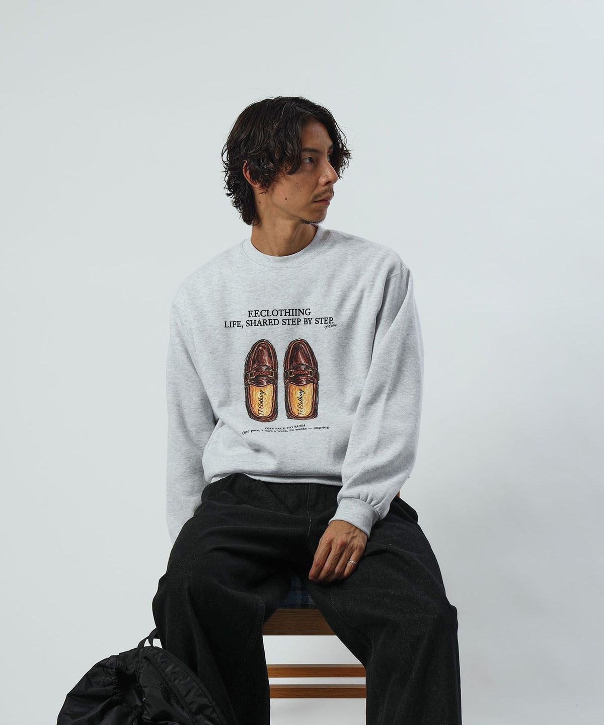 モデル：H178 Size:L　アッシュグレー　ローファー柄