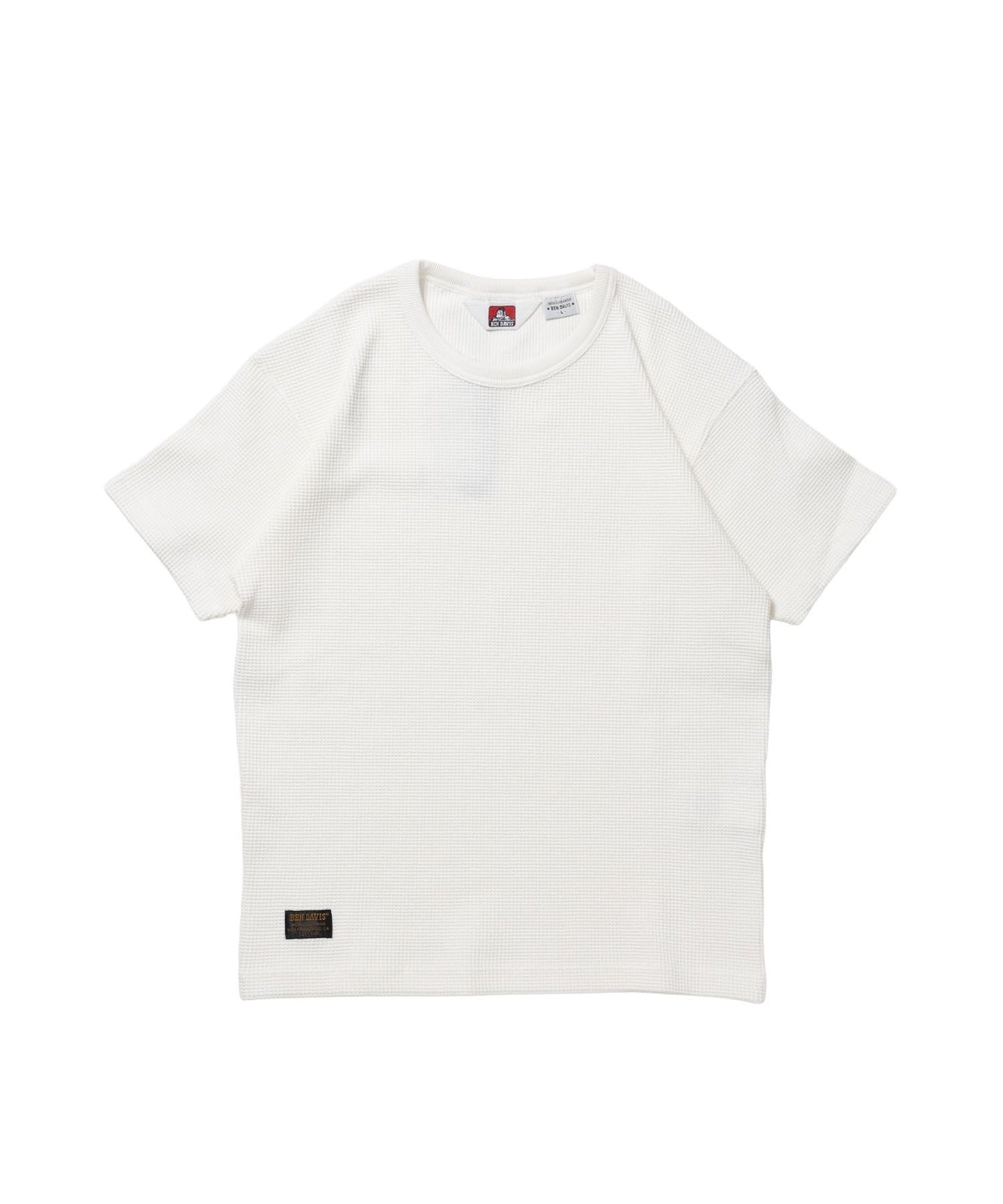 【BEN DAVIS（ベンデイビス）】WAFFLE S/S CREW / クルーネック ワッフル オーバーサイズ 半袖 レイヤード ホワイト