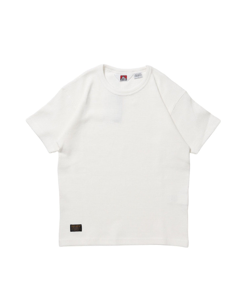 【BEN DAVIS（ベンデイビス）】WAFFLE S/S CREW / クルーネック ワッフル オーバーサイズ 半袖 レイヤード ホワイト