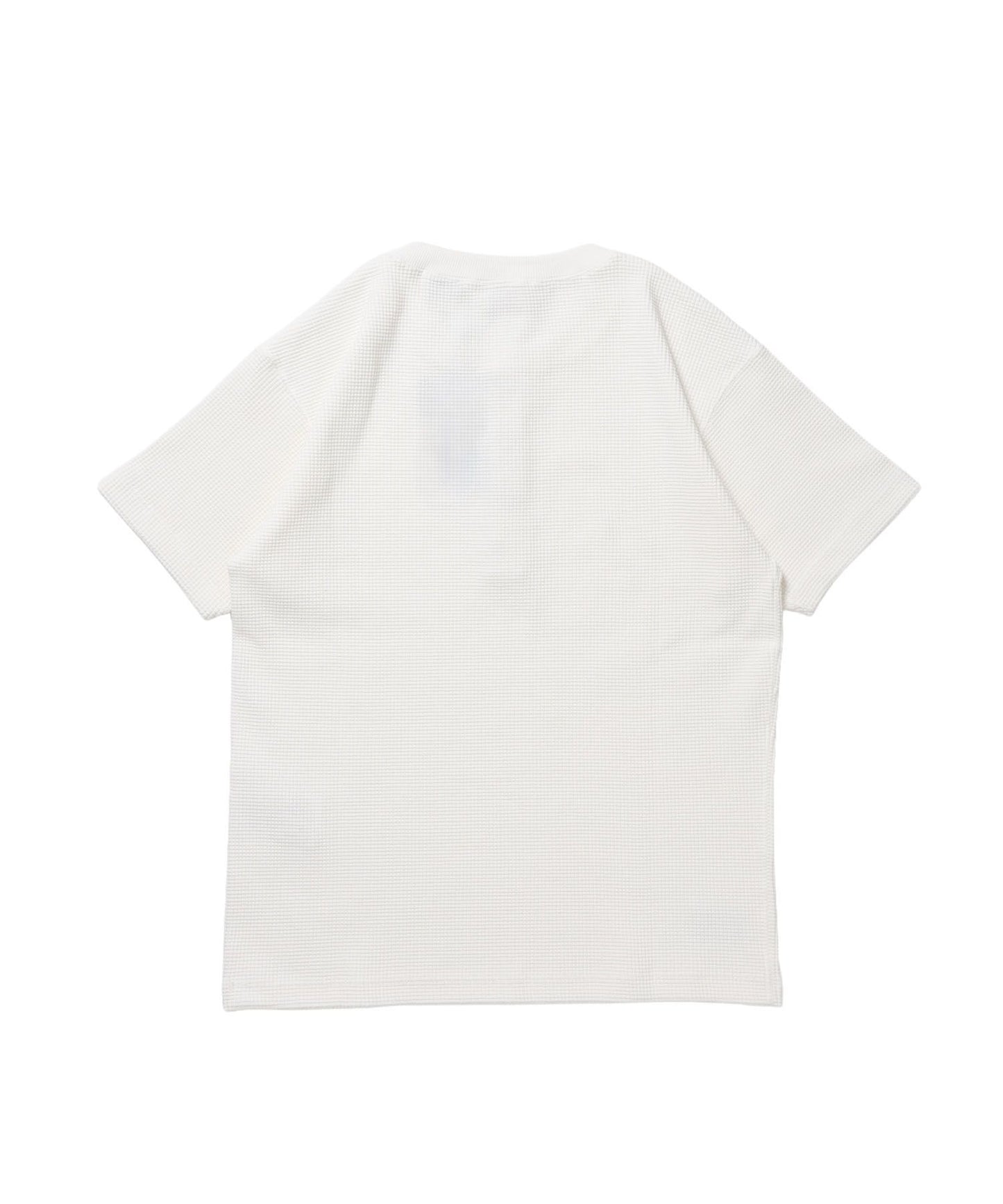 WAFFLE S/S HENLEY / クルーネック ワッフル オーバーサイズ 半袖 レイヤード ホワイト