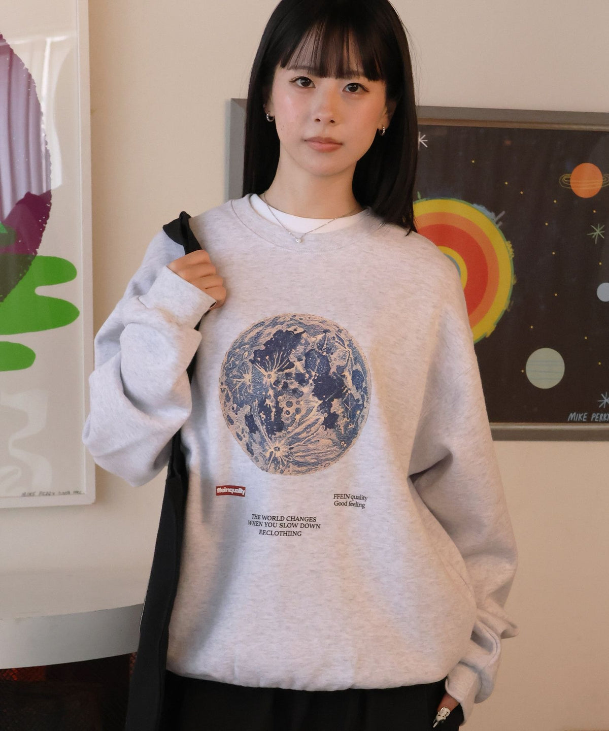モデル：H160 Size:L アッシュグレー　地球柄