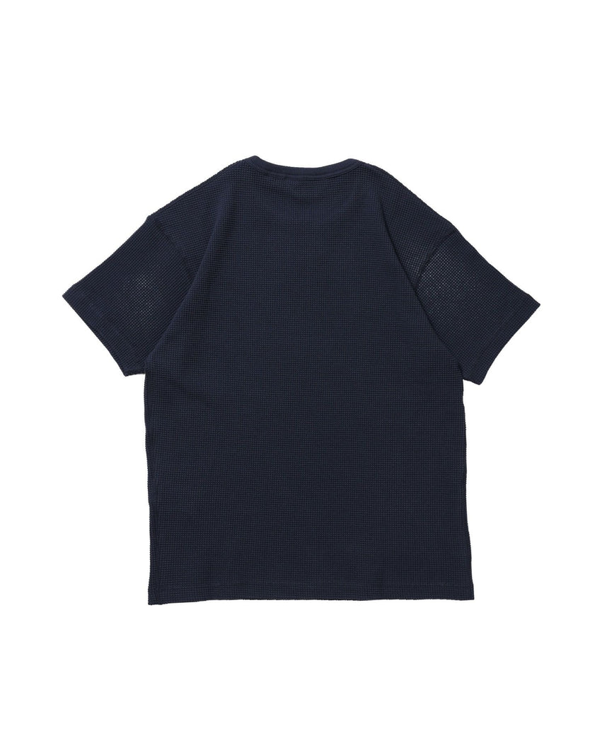 WAFFLE S/S CREW / クルーネック ワッフル オーバーサイズ 半袖 レイヤード ネイビー