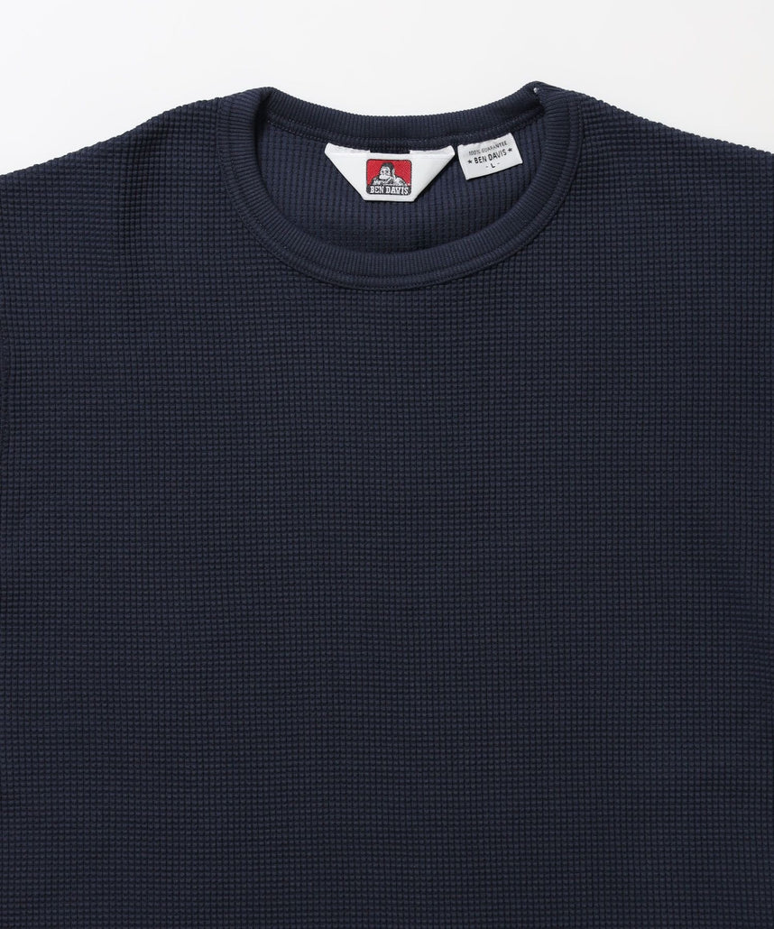 WAFFLE S/S CREW / クルーネック ワッフル オーバーサイズ 半袖 レイヤード ネイビー