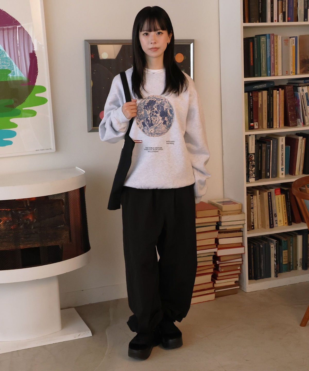 モデル：H160 Size:L アッシュグレー　地球柄