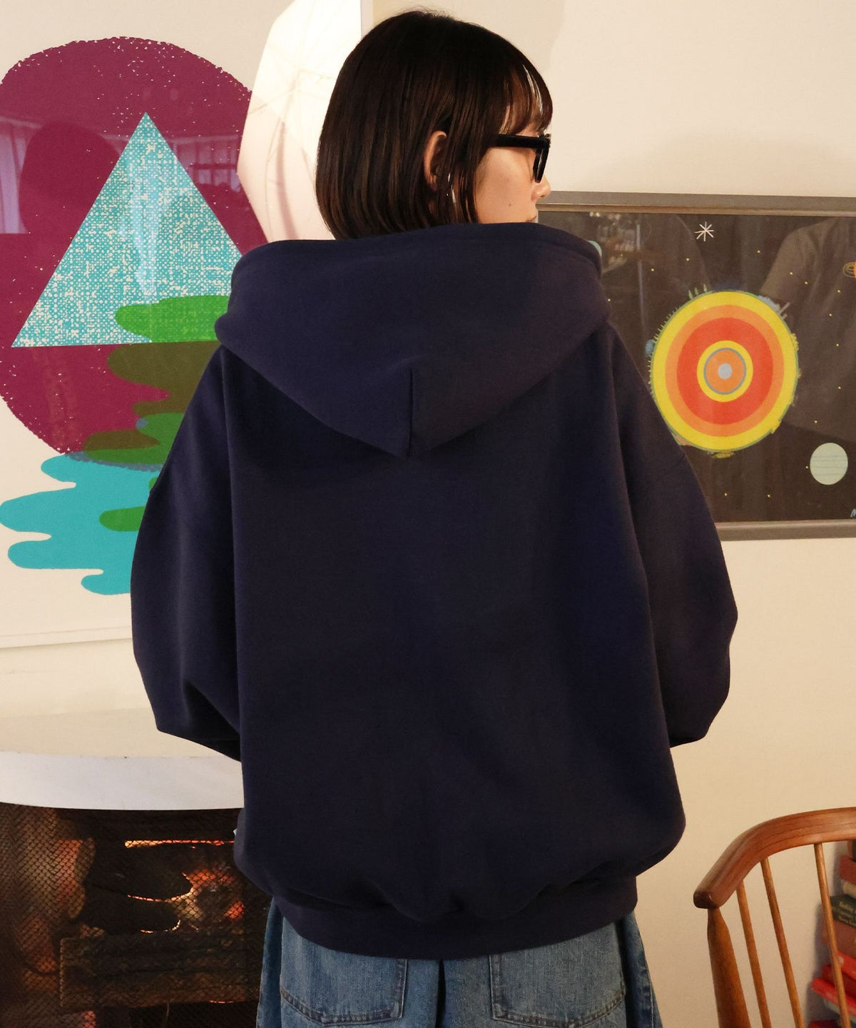 モデル：H163 Size:M　ダークネイビー