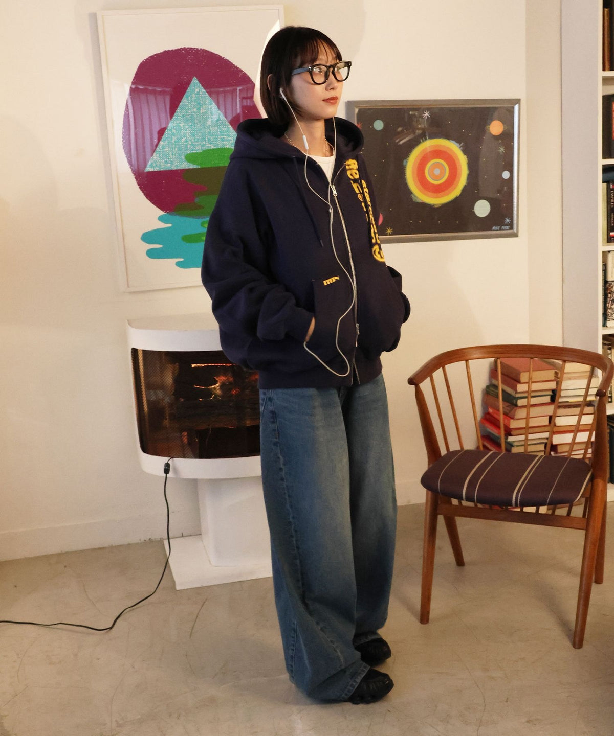 モデル：H163 Size:M　ダークネイビー