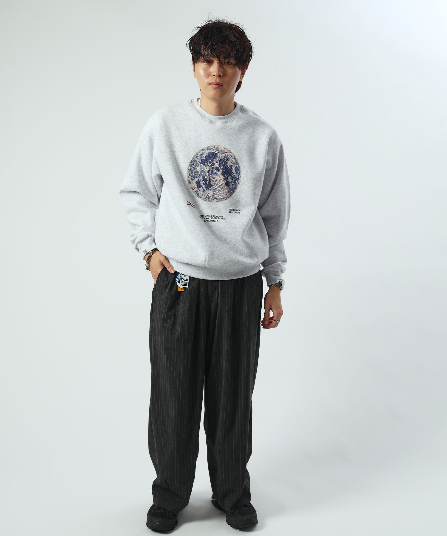 モデル：H178 Size:L アッシュグレー　地球柄