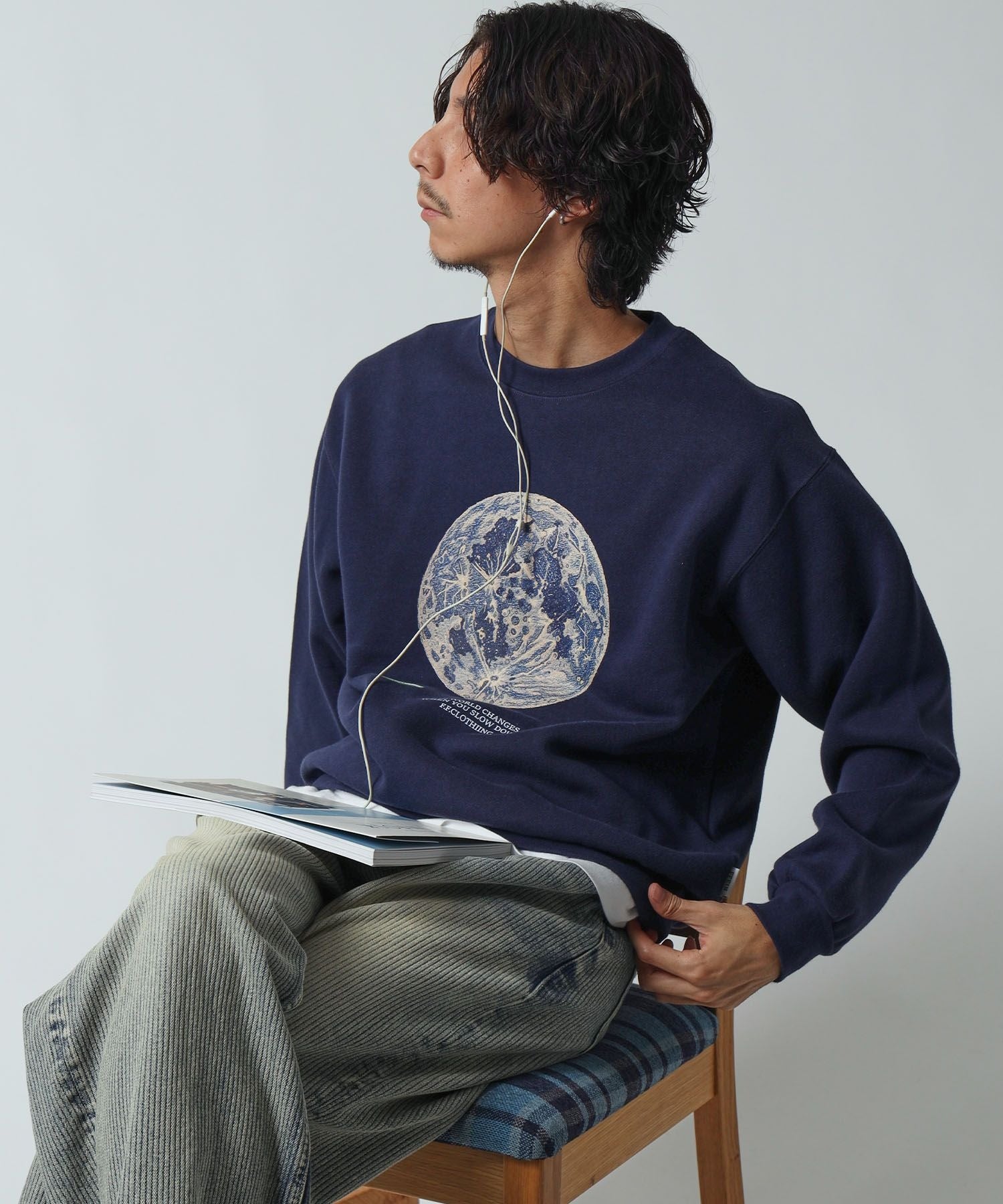 モデル：H178 Size:M　ダークネイビー　地球柄