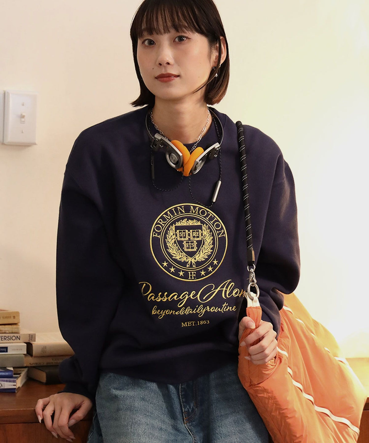 モデル：H163 Size:M　ダークネイビー